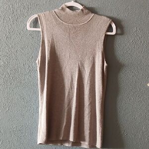 Elegant Sleeveless Beige Top